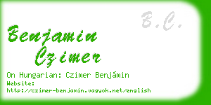 benjamin czimer business card